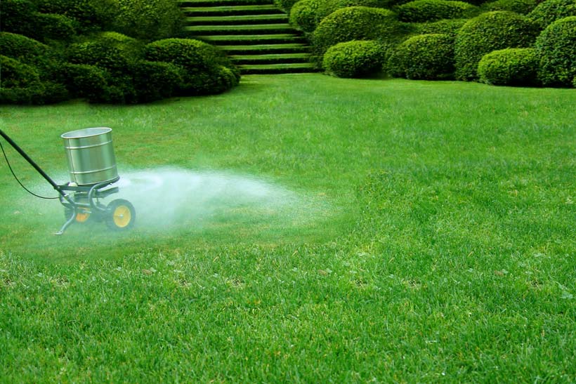An equipment used to fertilize the lawn